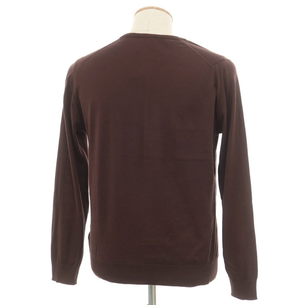 [Used] John Smedley Cotton Crew Neck Pullover Knit Brown [S] [Condition Rank B] [Men&