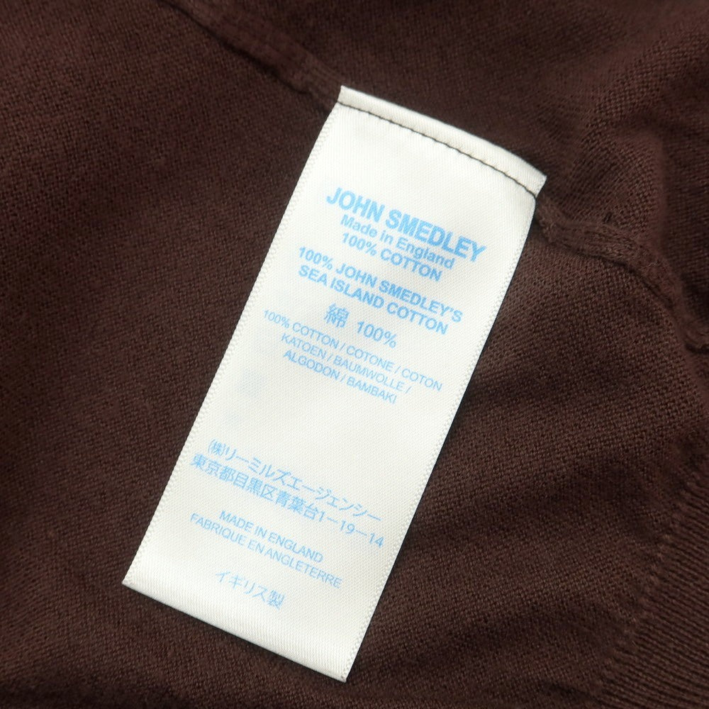 [Used] John Smedley Cotton Crew Neck Pullover Knit Brown [S] [Condition Rank B] [Men&