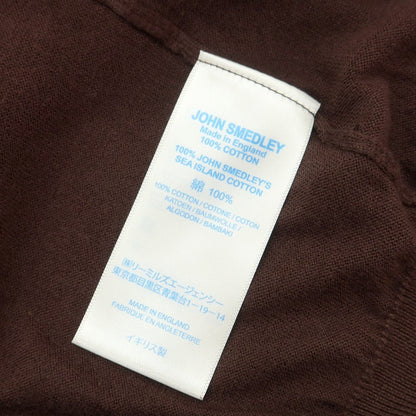 [Used] John Smedley Cotton Crew Neck Pullover Knit Brown [S] [Condition Rank B] [Men&