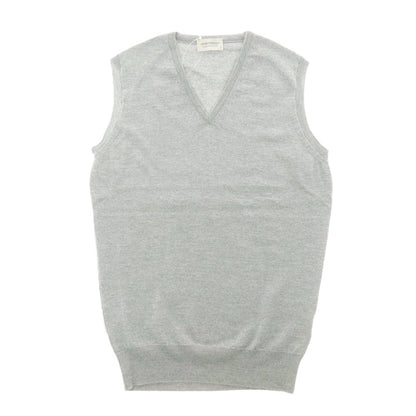 【中古】ジョンスメドレー JOHN SMEDLEY ハイゲージ ウール Vネック ニットベスト グレー【 Ｓ 】【 状態ランクB 】【 メンズ 】