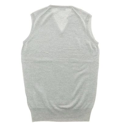 【中古】ジョンスメドレー JOHN SMEDLEY ハイゲージ ウール Vネック ニットベスト グレー【 Ｓ 】【 状態ランクB 】【 メンズ 】