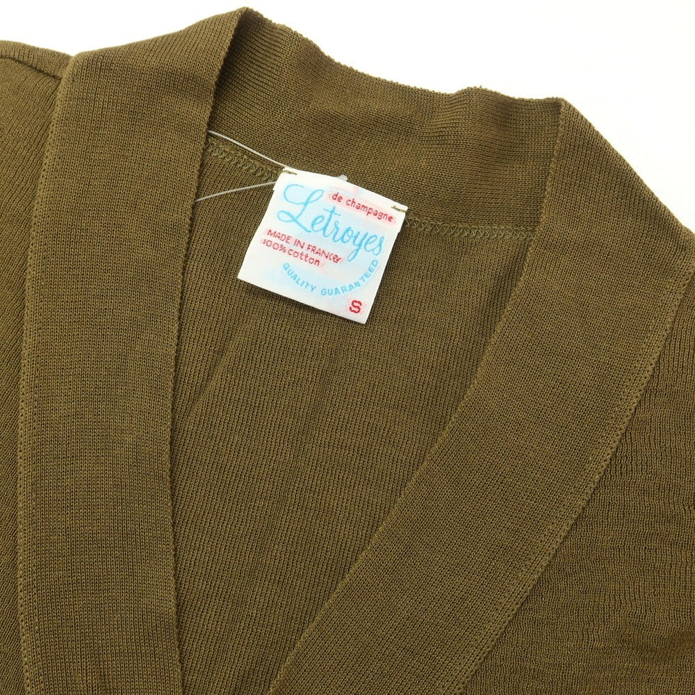 [Used] Letroyes High Gauge Cotton Knit Cardigan Khaki [S] [Condition Rank B] [Men&