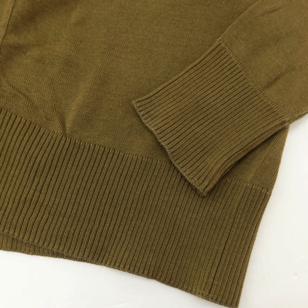 【中古】ルトロワ Letroyes ハイゲージ コットン ニット カーディガン カーキ【サイズS】【 状態ランクB 】【 メンズ 】[EPD]