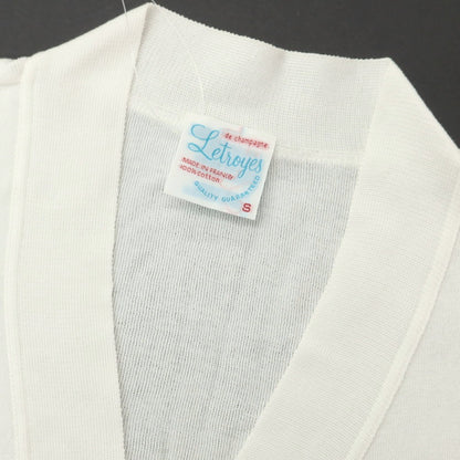 [Used] Letroyes High Gauge Cotton Knit Cardigan White [S] [Condition Rank B] [Men&