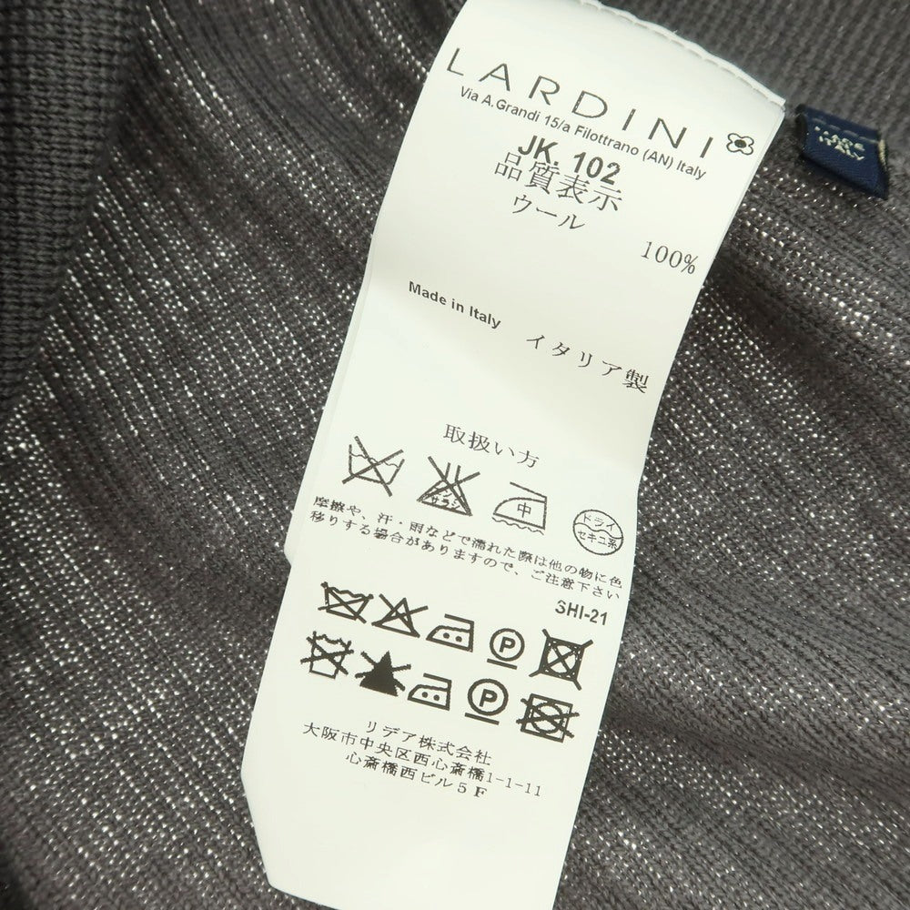 【中古】ラルディーニ LARDINI ウール ジレ型 ニットベスト グレー【サイズ42】【 状態ランクB 】【 メンズ 】 [DPD]