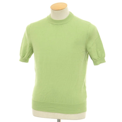 [Used] Buffy Cotton Crew Neck Short Sleeve Pullover Knit Light Green [44] [Condition Rank B] [Men&