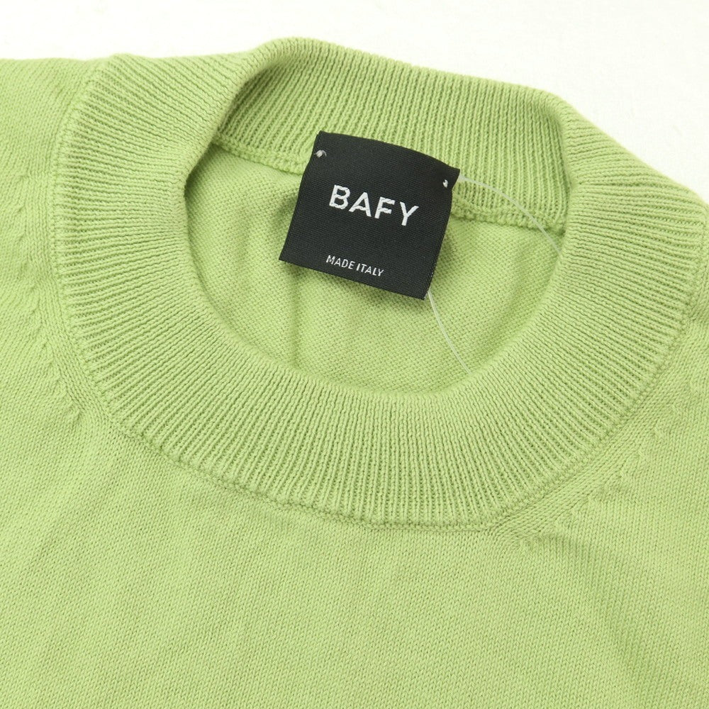 【中古】バフィー BAFY コットン クルーネック 半袖 プルオーバーニット ライトグリーン【 44 】【 状態ランクB 】【 メンズ 】 [EPD]