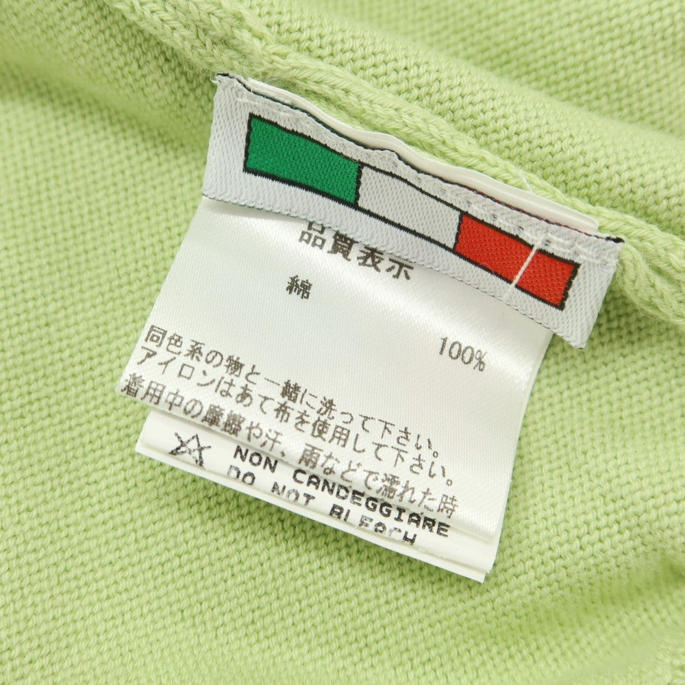 【中古】バフィー BAFY コットン クルーネック 半袖 プルオーバーニット ライトグリーン【 44 】【 状態ランクB 】【 メンズ 】 [EPD]