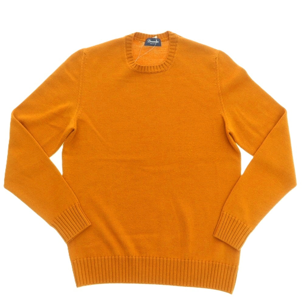 【中古】ドルモア DRUMOHR ウール クルーネック プルオーバーニット オレンジ【サイズ44】【 状態ランクB 】【 メンズ 】 [DPD]