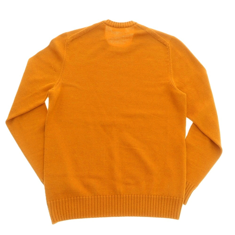 【中古】ドルモア DRUMOHR ウール クルーネック プルオーバーニット オレンジ【サイズ44】【 状態ランクB 】【 メンズ 】 [DPD]