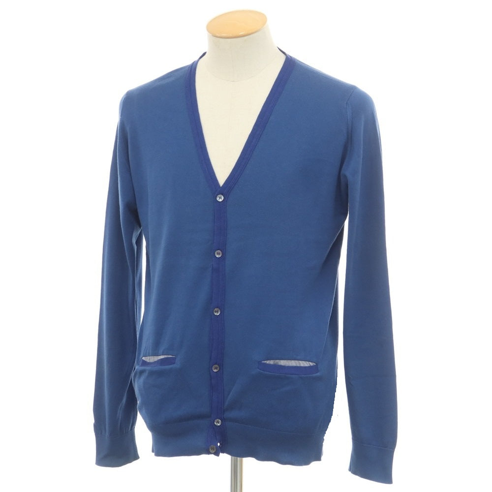 [Used] John Smedley JOHN SMEDLEY high gauge cotton knit cardigan blue [S] [Condition rank C] [Men&