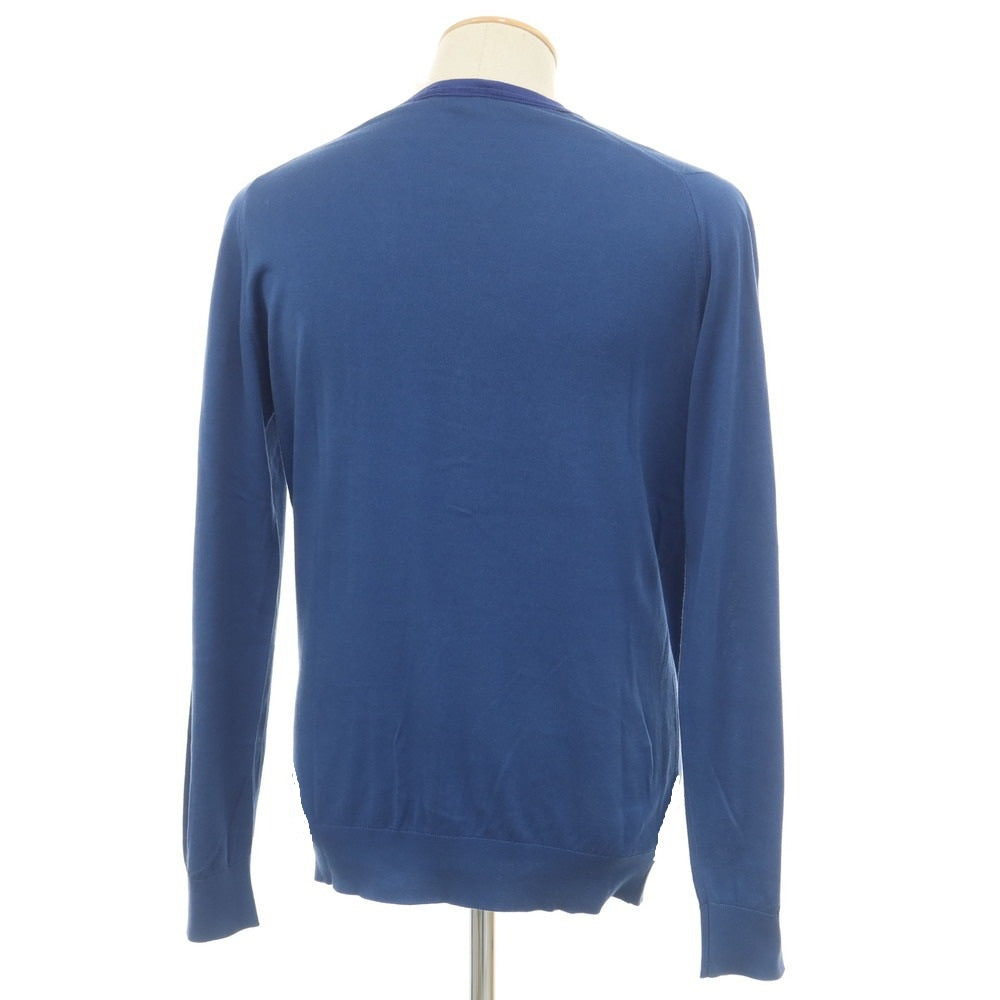 [Used] John Smedley JOHN SMEDLEY high gauge cotton knit cardigan blue [S] [Condition rank C] [Men&