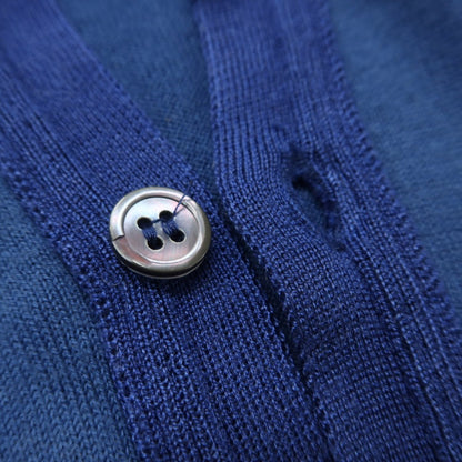 [Used] John Smedley JOHN SMEDLEY high gauge cotton knit cardigan blue [S] [Condition rank C] [Men&