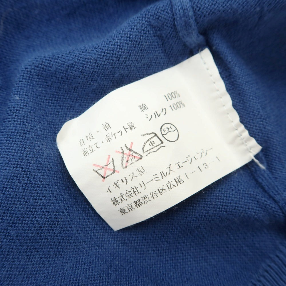 [Used] John Smedley JOHN SMEDLEY high gauge cotton knit cardigan blue [S] [Condition rank C] [Men&