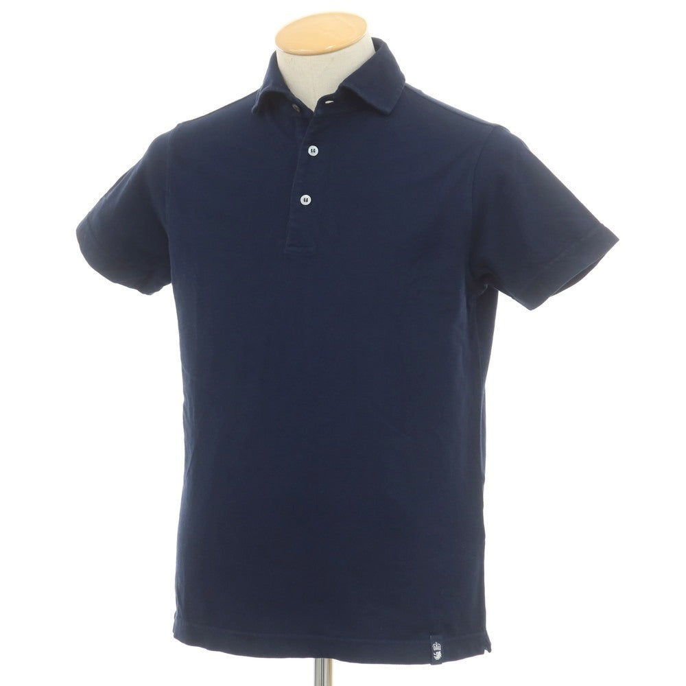 [Used] Drumohr Cotton Pique Short Sleeve Polo Shirt Navy [M] [Condition Rank C] [Men&