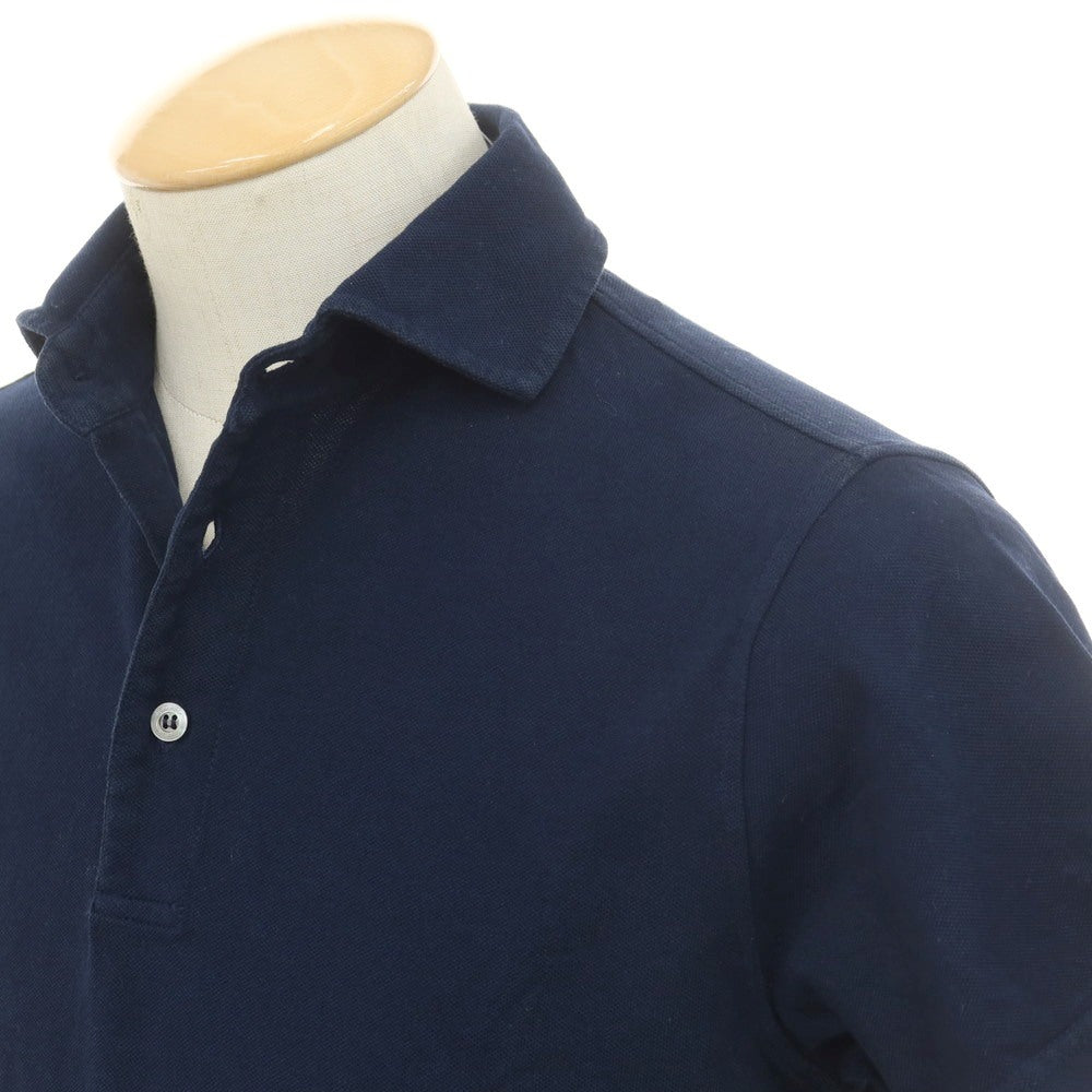 [Used] Drumohr Cotton Pique Short Sleeve Polo Shirt Navy [M] [Condition Rank C] [Men&