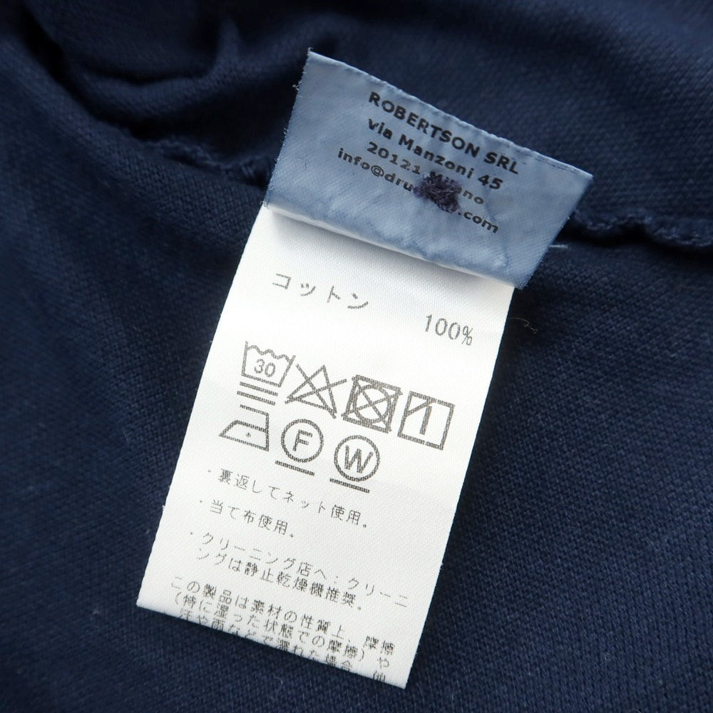 [Used] Drumohr Cotton Pique Short Sleeve Polo Shirt Navy [M] [Condition Rank C] [Men&