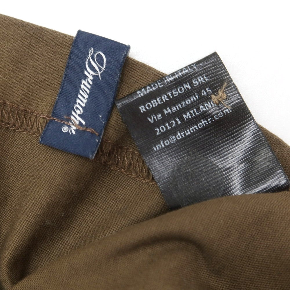 [Used] Drumohr Cotton Short Sleeve Polo Shirt Brown [XXS] [Condition Rank B] [Men&