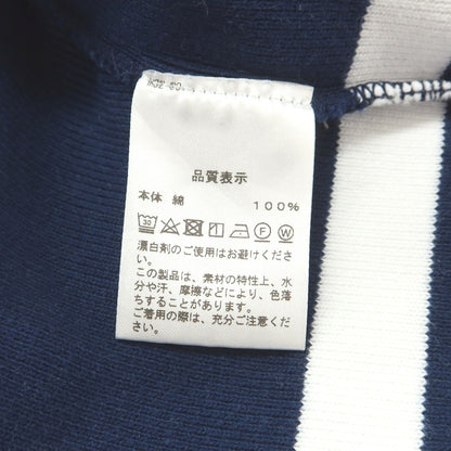 [Used] MAISON CORNICHON Cotton Border Basque Shirt Long Sleeve T-Shirt Navy x White [Condition Rank B] [Men&