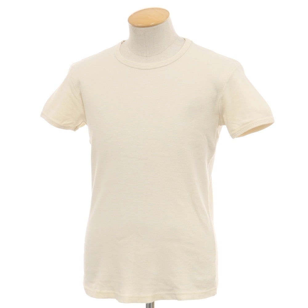 [Used] MAISON CORNICHON Cotton Crew Neck Short Sleeve T-Shirt Ivory [1] [Condition Rank B] [Men&