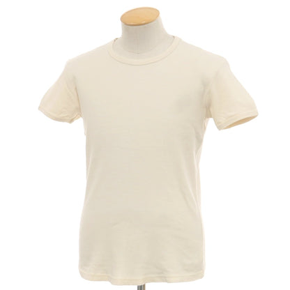 [Used] MAISON CORNICHON Cotton Crew Neck Short Sleeve T-Shirt Ivory [1] [Condition Rank B] [Men&