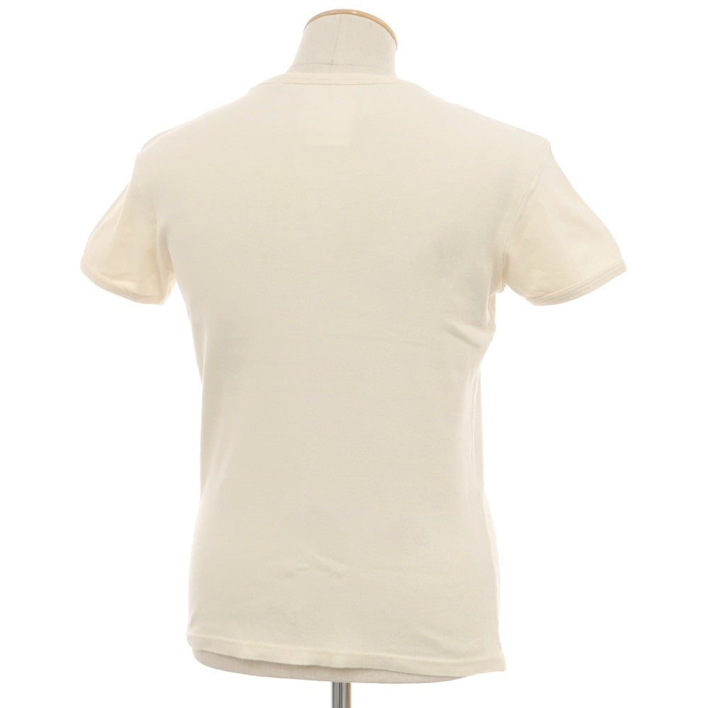 [Used] MAISON CORNICHON Cotton Crew Neck Short Sleeve T-Shirt Ivory [1] [Condition Rank B] [Men&