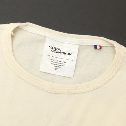 [Used] MAISON CORNICHON Cotton Crew Neck Short Sleeve T-Shirt Ivory [1] [Condition Rank B] [Men&