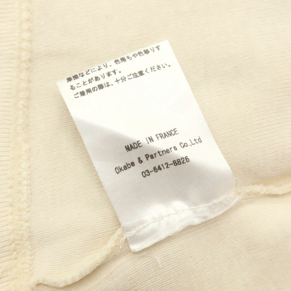 [Used] MAISON CORNICHON Cotton Crew Neck Short Sleeve T-Shirt Ivory [1] [Condition Rank B] [Men&