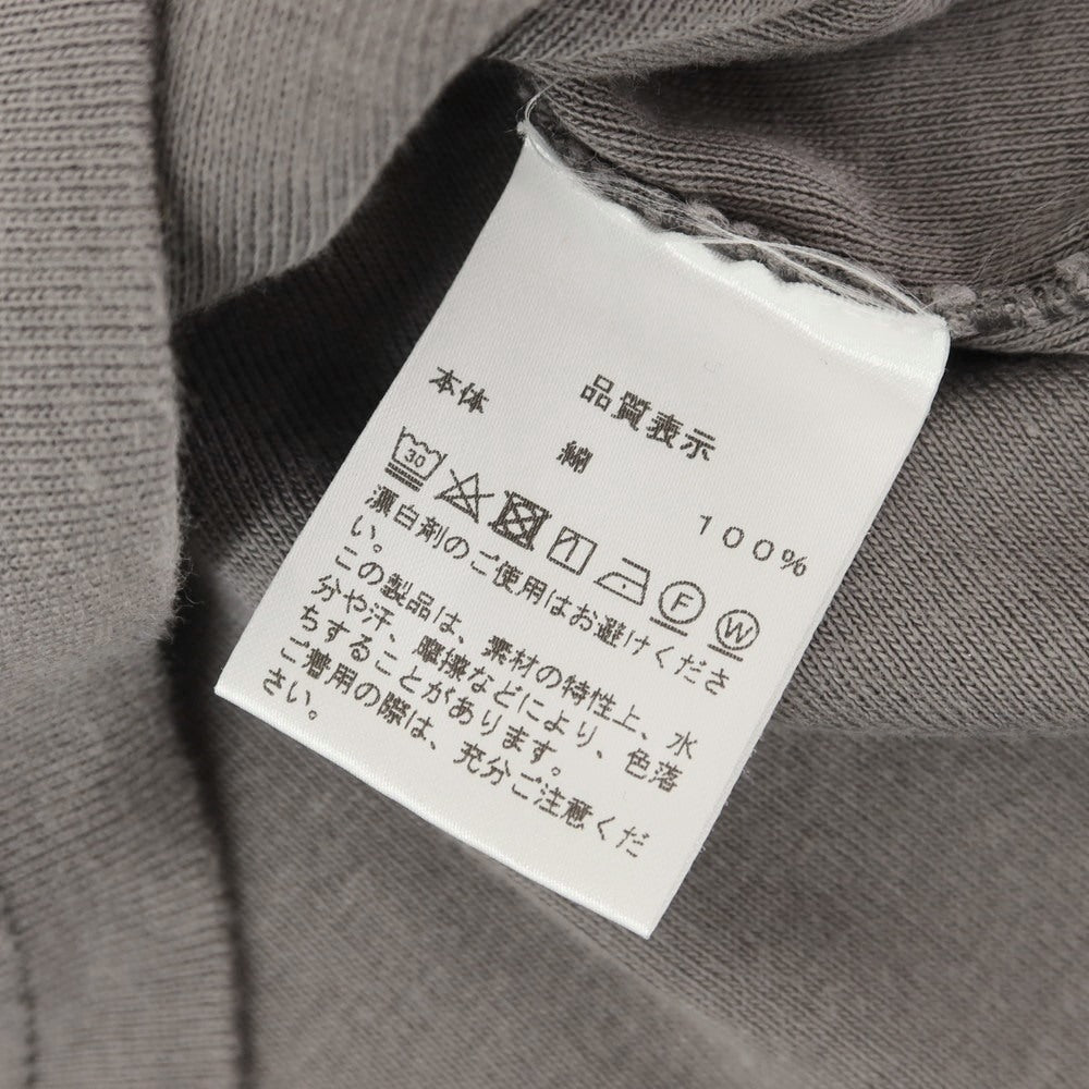 [Used] MAISON CORNICHON Cotton Crew Neck Short Sleeve T-Shirt Gray [1] [Condition Rank B] [Men&