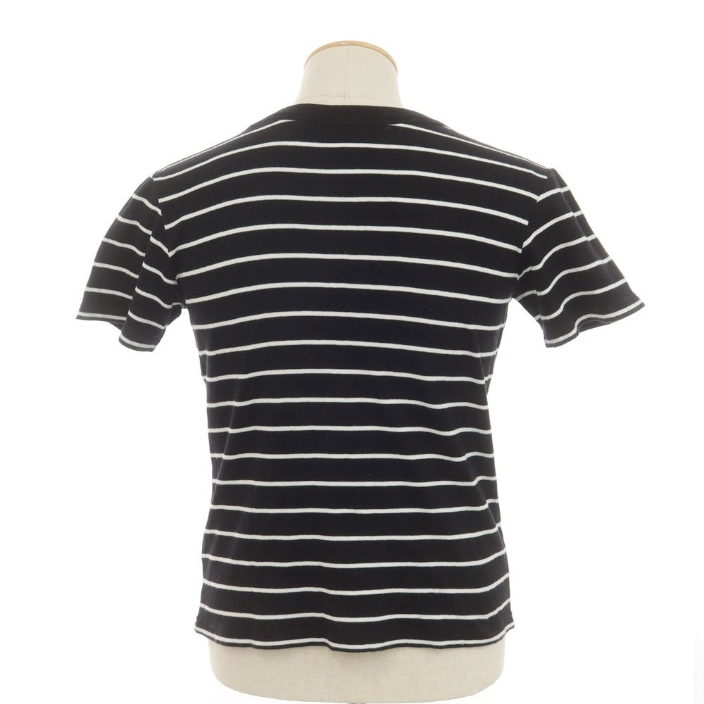[Used] MAISON CORNICHON Cotton Border Crew Neck Short Sleeve T-Shirt Black x White [1] [Condition Rank B] [Men&