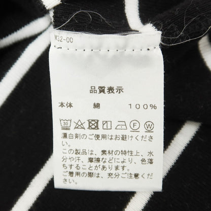 【中古】メゾン コルニション MAISON CORNICHON コットン ボーダー クルーネック 半袖Ｔシャツ ブラックxホワイト【 1 】【 状態ランクB 】【 メンズ 】 [APD]
