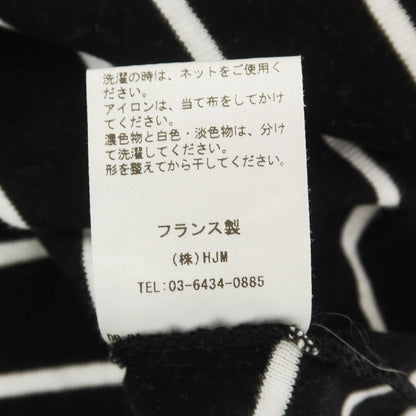 【中古】メゾン コルニション MAISON CORNICHON コットン ボーダー クルーネック 半袖Ｔシャツ ブラックxホワイト【 1 】【 状態ランクB 】【 メンズ 】 [APD]