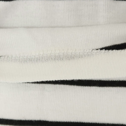 【中古】メゾン コルニション MAISON CORNICHON コットン ボーダー クルーネック 半袖Ｔシャツ ホワイトxブラック【 1 】【 状態ランクC 】【 メンズ 】 [APD]