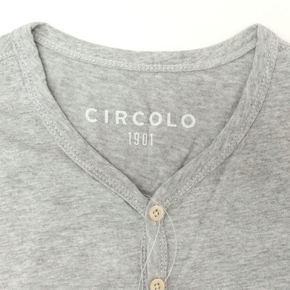 【中古】チルコロ1901 CIRCOLO 1901 コットン ヘンリ―ネック 半袖Ｔシャツ グレー【 XS 】【 状態ランクB 】【 メンズ 】 [APD]