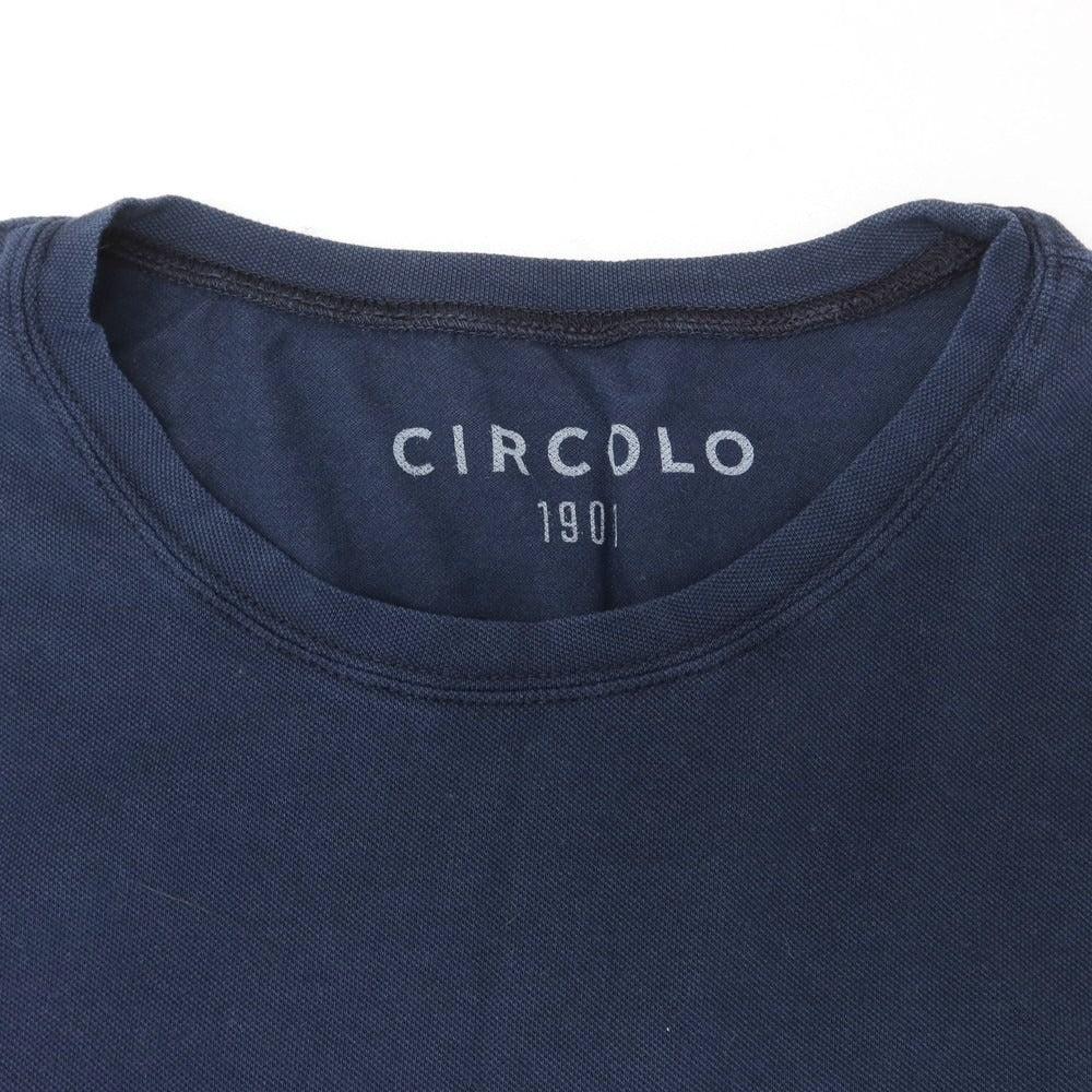 [Used] CIRCOLO 1901 Stretch Cotton Pocket Short Sleeve T-Shirt Navy [XS] [Condition Rank B] [Men&