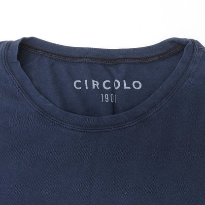 [Used] CIRCOLO 1901 Stretch Cotton Pocket Short Sleeve T-Shirt Navy [XS] [Condition Rank B] [Men&