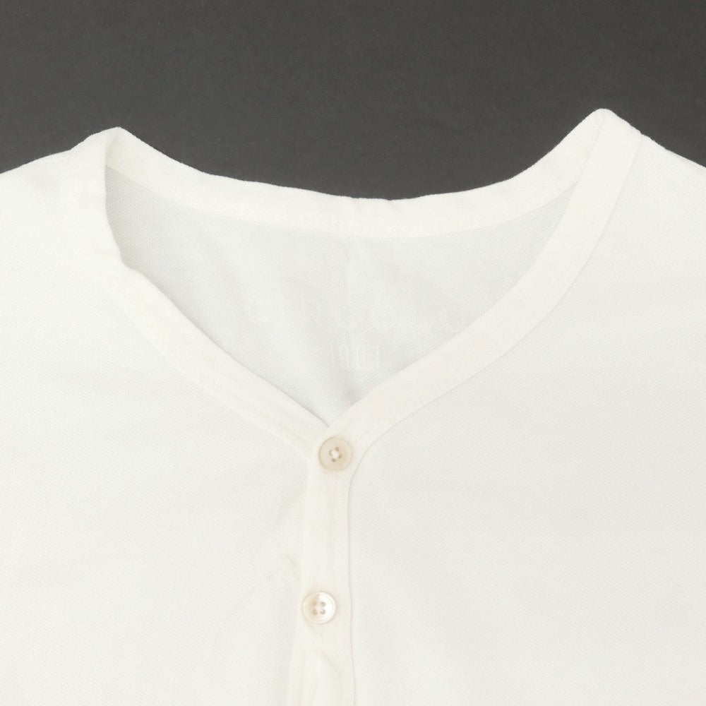 [Used] CIRCOLO 1901 Stretch Cotton Henry Neck Short Sleeve T-Shirt Off White [XS] [Condition Rank B] [Men&
