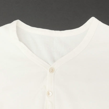 [Used] CIRCOLO 1901 Stretch Cotton Henry Neck Short Sleeve T-Shirt Off White [XS] [Condition Rank B] [Men&