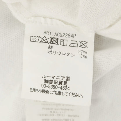[Used] CIRCOLO 1901 Stretch Cotton Henry Neck Short Sleeve T-Shirt Off White [XS] [Condition Rank B] [Men&