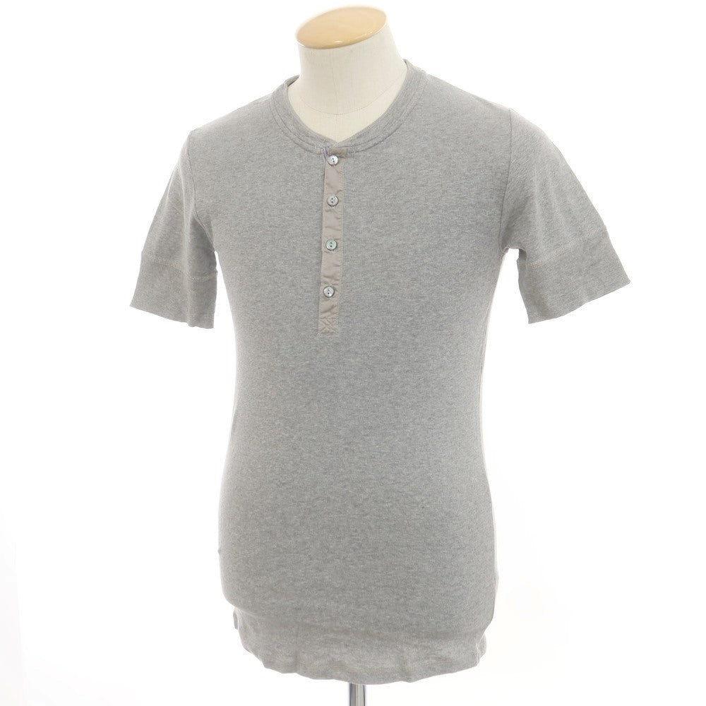 [Used] Schiesser Cotton Henley Short Sleeve T-Shirt Gray [XS] [Condition Rank B] [Men&