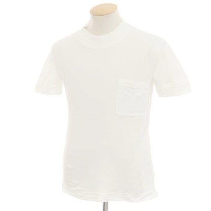 [Used] Three Dots Cotton Pocket High Neck Short Sleeve T-Shirt White [S] [Condition Rank B] [Men&