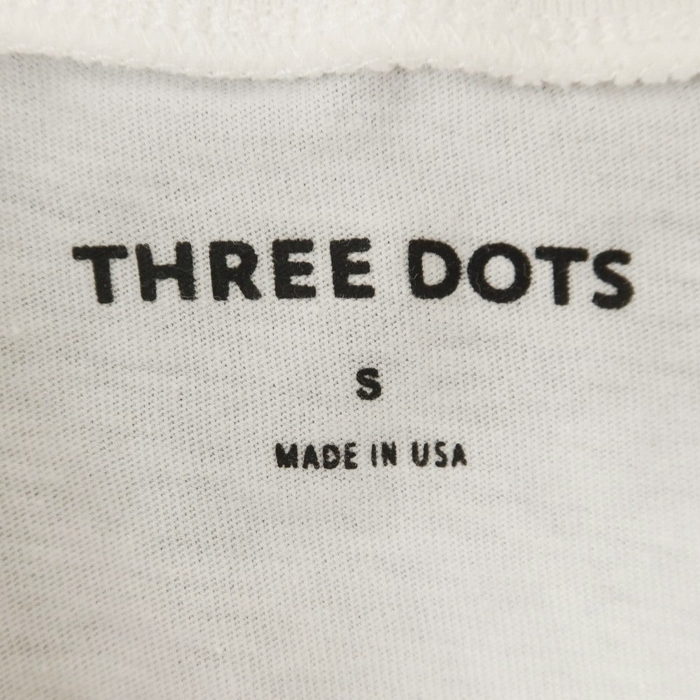 [Used] Three Dots Cotton Pocket High Neck Short Sleeve T-Shirt White [S] [Condition Rank B] [Men&