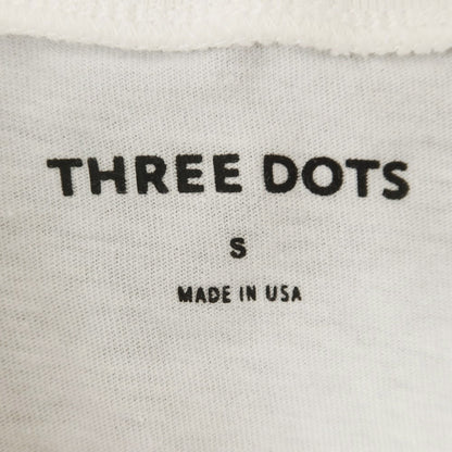 [Used] Three Dots Cotton Pocket High Neck Short Sleeve T-Shirt White [S] [Condition Rank B] [Men&