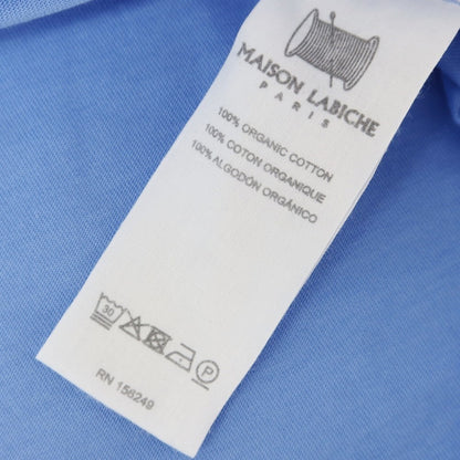 【中古】メゾンラビッシ Maison Labiche コットン プリント 半袖Ｔシャツ ブルー【 XS 】【 状態ランクA 】【 メンズ 】 [APD]