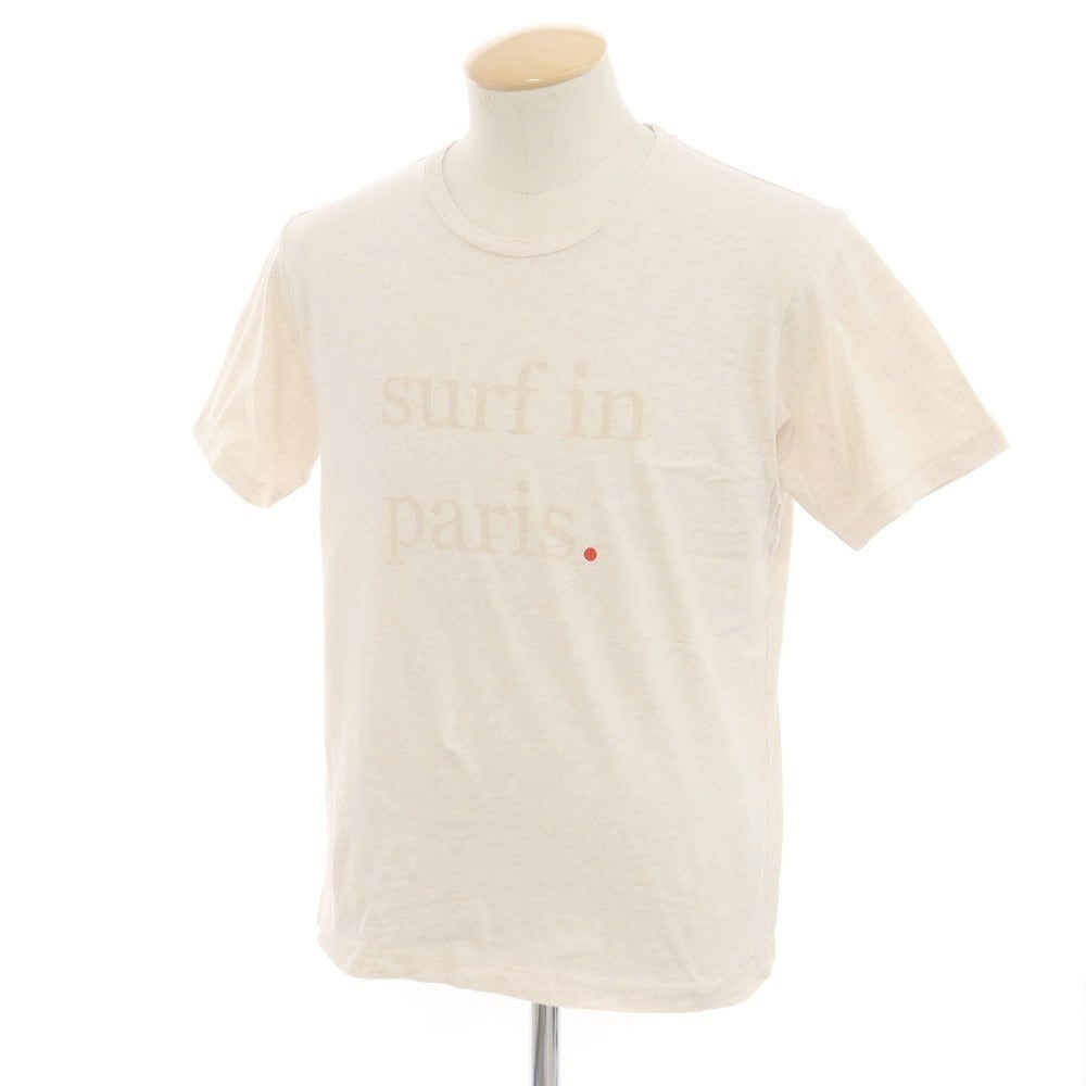 【中古】キュイス ドゥ グルヌイユ CUISSE DE GRENOUILLE コットン プリント 半袖Ｔシャツ ベージュ系【 XS 】【 状態ランクB 】【 メンズ 】 [APD]