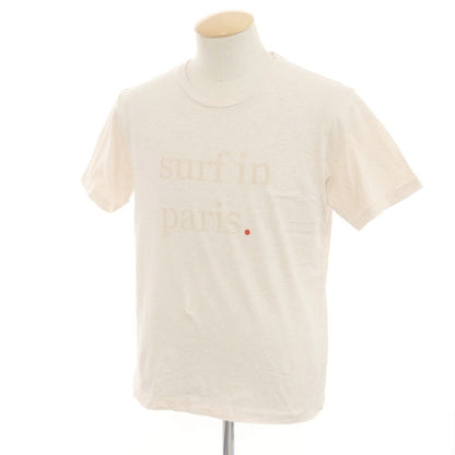 【中古】キュイス ドゥ グルヌイユ CUISSE DE GRENOUILLE コットン プリント 半袖Ｔシャツ ベージュ系【 XS 】【 状態ランクB 】【 メンズ 】 [APD]