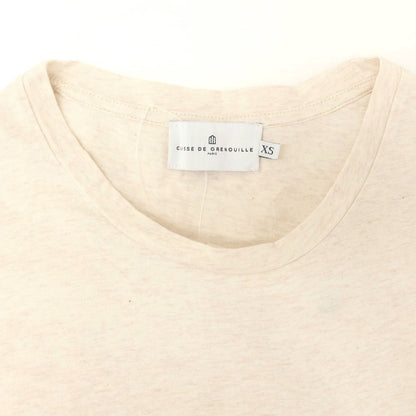 【中古】キュイス ドゥ グルヌイユ CUISSE DE GRENOUILLE コットン プリント 半袖Ｔシャツ ベージュ系【 XS 】【 状態ランクB 】【 メンズ 】 [APD]