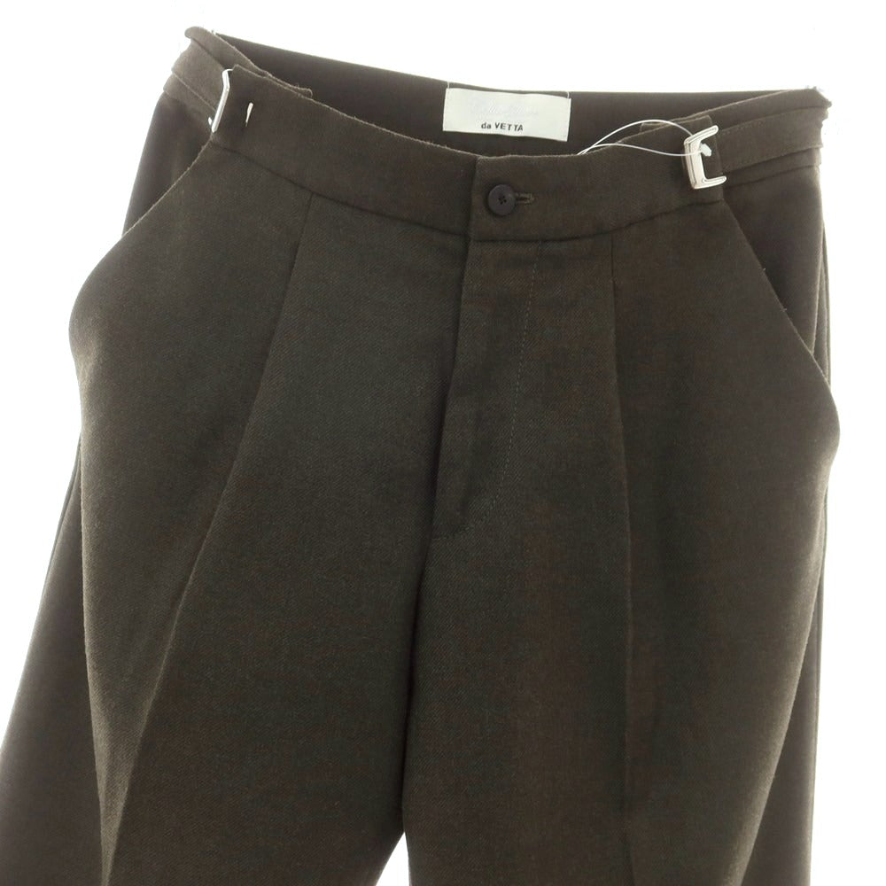 【中古】セラドール セラードアー CELLAR DOOR ストレッチ ポリエステルレーヨン ドレススラックスパンツ オリーブ【サイズ42】【 状態ランクC 】【 メンズ 】 [DPD]