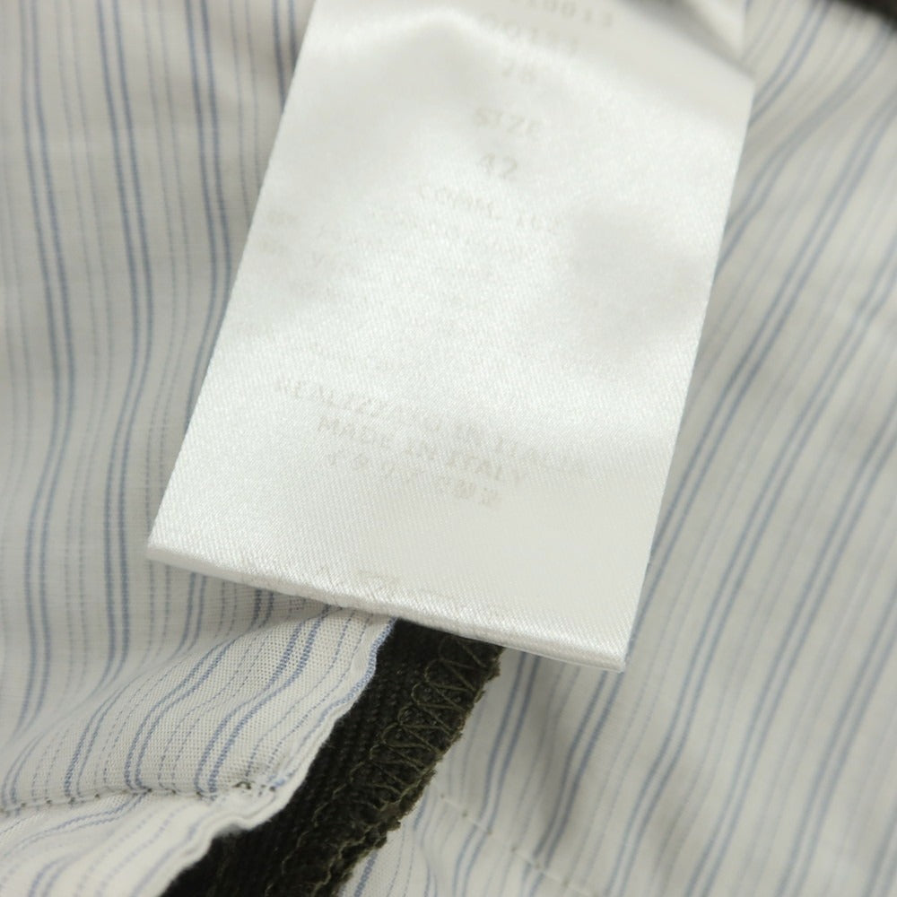 【中古】セラドール セラードアー CELLAR DOOR ストレッチポリエステルレーヨン ドレススラックスパンツ オリーブ【 42 】【 状態ランクC 】【 メンズ 】