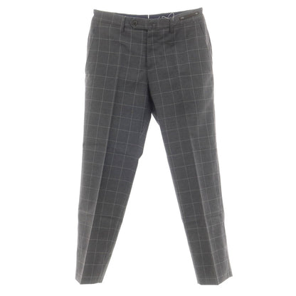 [Used] PT01 Wool Check Dress Slacks Pants Dark Gray x White [44] [Condition Rank D] [Men&